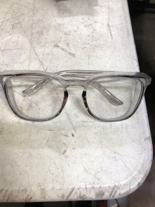 Photo 1 of  Eye Protection Glasses,Fashionable Safety Glasses With Clear No Fog Lenses,Great Safety Goggles For Men&Women(Transparent White&Clear Lens)