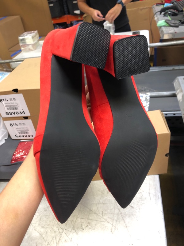 Photo 1 of SIZE 8.5 WOMEN HEELS RED 