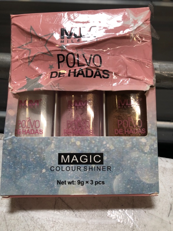Photo 2 of 3 Color Polvo De Hadas, Body Brightens the Natural Three-Dimensional Face Blusher Patting Powder Highlighter Makeup (01# 02#03#) 3Color -01# / 02# / 03# eXP 03/28/2028