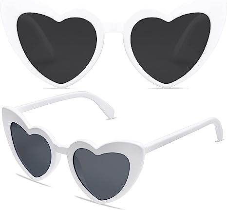 Photo 1 of 2 Pack - VANLINKER Heart Shaped Sunglasses Women Trendy Retro Cat Eye Sunglasses Gift Idea VL9604
