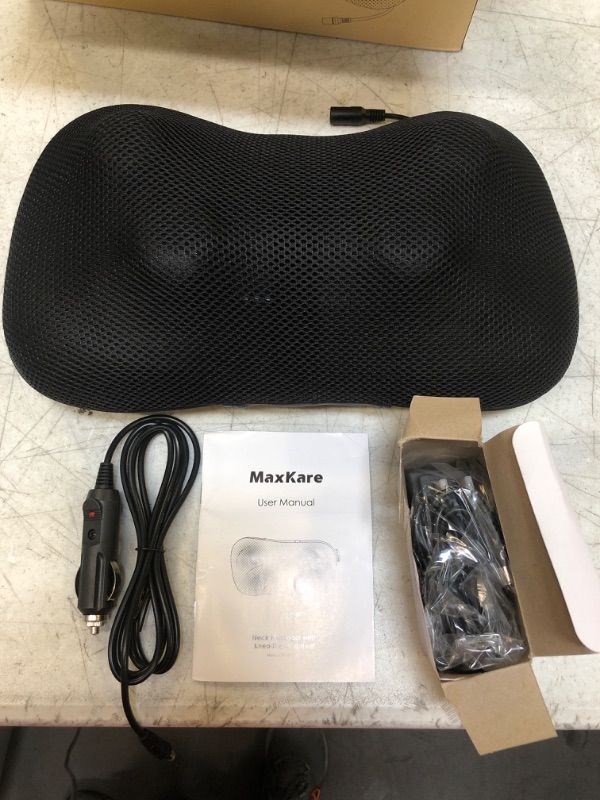 Photo 1 of MaxKare Back Neck Massager with Heat, Shiatsu Deep-Kneading Massage for Muscle Pain Relief Spa-Like Soothing for Home Car and Office

