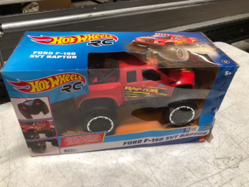 Photo 2 of ?Hot Wheels Remote Control Truck, Red Ford F-150 RC Vehicle With Full-Function Remote Control, Large Wheels & High-Performance Engine, 2.4 GHz With Range of 65 Feet HW FORD TRUCK RC