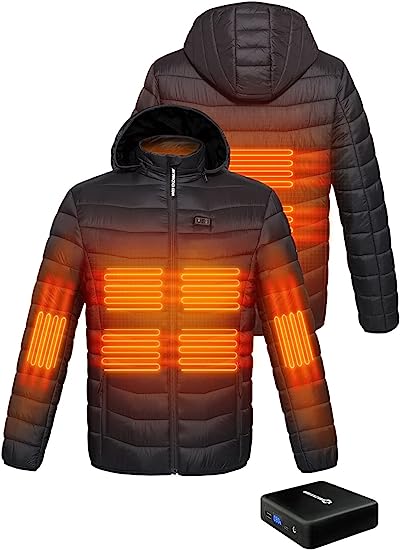 Photo 1 of 2XL - Heated Jacket, ANTARCTICA GEAR Lightweight Heating Jackets with 12V/5A Power Bank, 6 Areas Winter Coat for Men and Women
