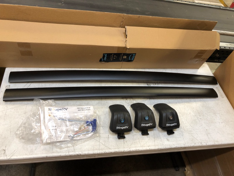 Photo 2 of BougeRV Lockable Roof Rack Cross Bars Compatible with 2020 2021 2022 2023 Explorer with Side Rails, Aluminum Replacement for Rooftop Cargo Bag Luggage Kayak Canoe Bike Snowboard
