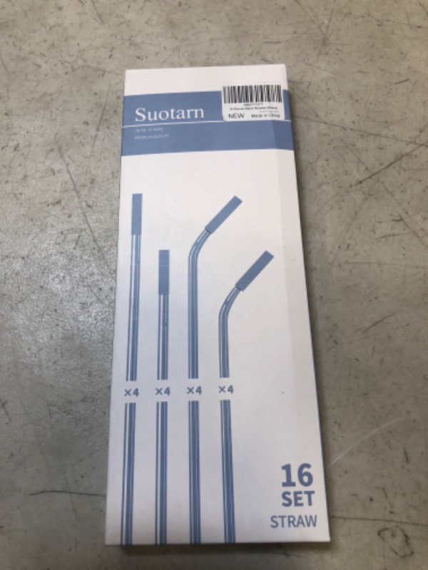 Photo 1 of 16 pc. metal straws