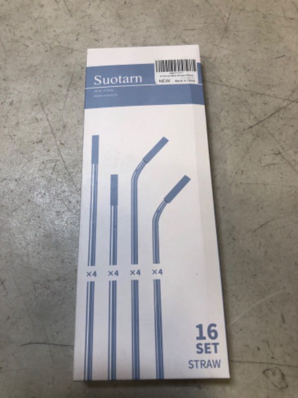 Photo 1 of 16 pc. metal straws