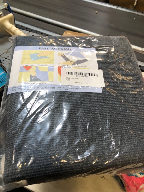 Photo 1 of cotooh Chair Mat for Hard Floor, 55' x 35' Large Office Chair Mat for Hardwood Floor & Tile Floor, Computer Gaming Rolling Chair Mat Rectangular Floor Protector and Low-Pile Desk Rug, Grey
