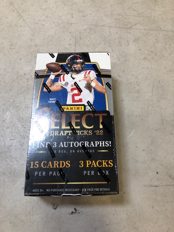 Photo 2 of 2022 Panini Select Draft Picks Collegiate Football Hobby (3 Packs/15 Cards: 3 Autos)
Brand: Panini