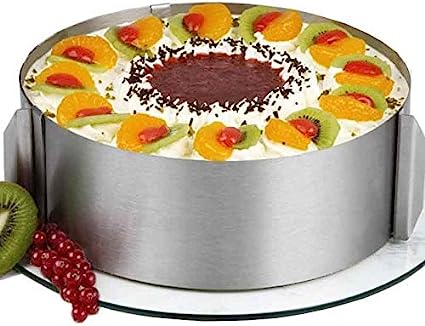 Photo 1 of 16-30cm Adjustable Stainless Steel Fondant Cake Mold Cutter Baking Round Mousse Ring Cake Mould Kitchen Cake Decorating Tool
