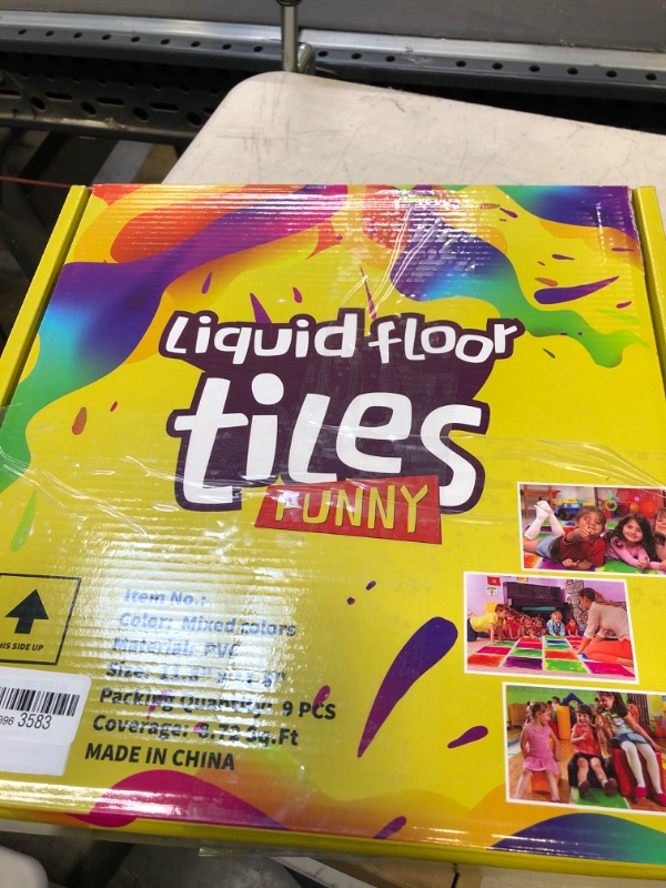 Photo 2 of Art3d Liquid Fusion Activity Play Centers for Children, Toddler, Teens, 12" X 12" Pack of 9 Tiles
