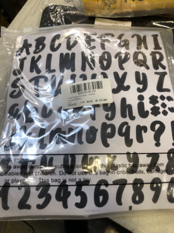 Photo 1 of Mimorou 1440 Pieces 20 Sheets Alphabet Letter Number Stickers, Self Adhesive Vinyl Sticker, Graduation Cap Letter Stickers, Mailbox Numbers Decals for Sign, Door, Address Number, Water Bottle(Black)