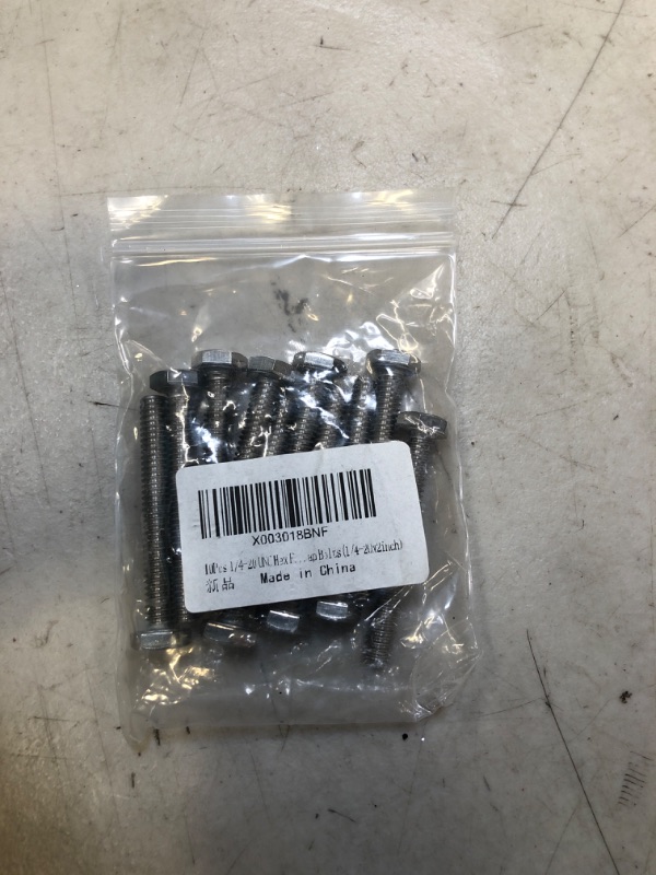 Photo 2 of 20Pcs 1/4-20 UNC Hex Flat Head Cap Screw Bolts Flat,Stainless Steel Fully Threaded Hex Tap Bolts(1/4-20x1-1/2inch)