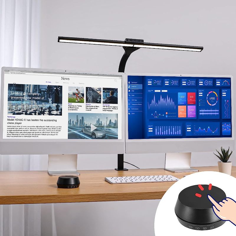 Photo 1 of OREiN LED Desk Lamp, 23W Desk Lamps for Home Office, 5 Color Modes/Stepless Dimming/ 4 Timer/Memory Function, Desk Lamp with USB Charging Port, Architect Desk Lamp with Clamp, Remote & Touch Control