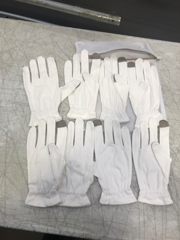 Photo 2 of COTTON GLOVES 4 PAIRS
SIZE S/M 