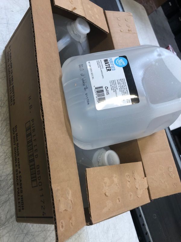 Photo 2 of 3 COUNT.....Amazon Brand Happy Belly Purified Water, 1 Gallon (128 oz) 