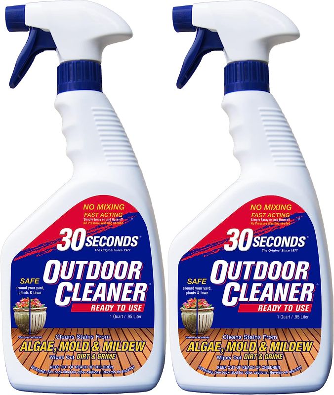 Photo 1 of 30 SECONDS Outdoor Mold & Mildew Stain Remover Spray | Ready To Use | 32 fl. oz. | 2 Pack
