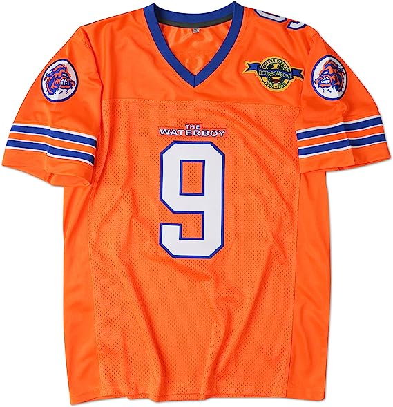 Photo 1 of 90s Football Jersey for Party,Bobby Boucher #9 The Waterboy Sandler 50th Anniversary Movie Football Jersey Medium
