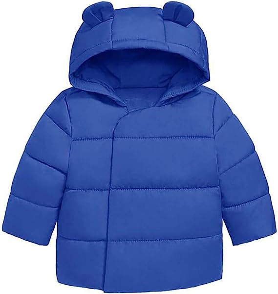 Photo 1 of Febriajuce Toddler Kids Winter Hooded Coats Cute 3D Ear Warm Cotton Windproof Snow Overwear Jackets with Pockets 3-4T
