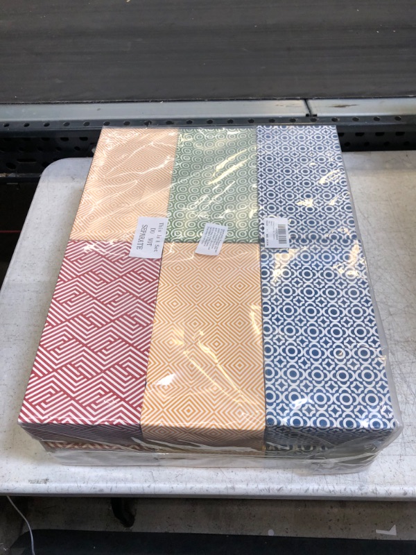 Photo 1 of 12 Pack Facial Tissues 2 Ply Flat Tissue Box Soft Facial Tissues Boxes Bulk for Home Bathroom Living Room Kitchen Office Car School, 130 Sheets Per Box, 1560 Sheets (Colorful Geometric Pattern)
