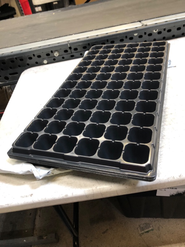 Photo 2 of AIFUSI 10 Pack Seed Starter Kit, 72 Cell Seedling Trays Gardening Germination Plastic Tray Nursery Pots Mini Propagator Plant Grow Kit Plug Tray Starting Trays for Seedling Germination