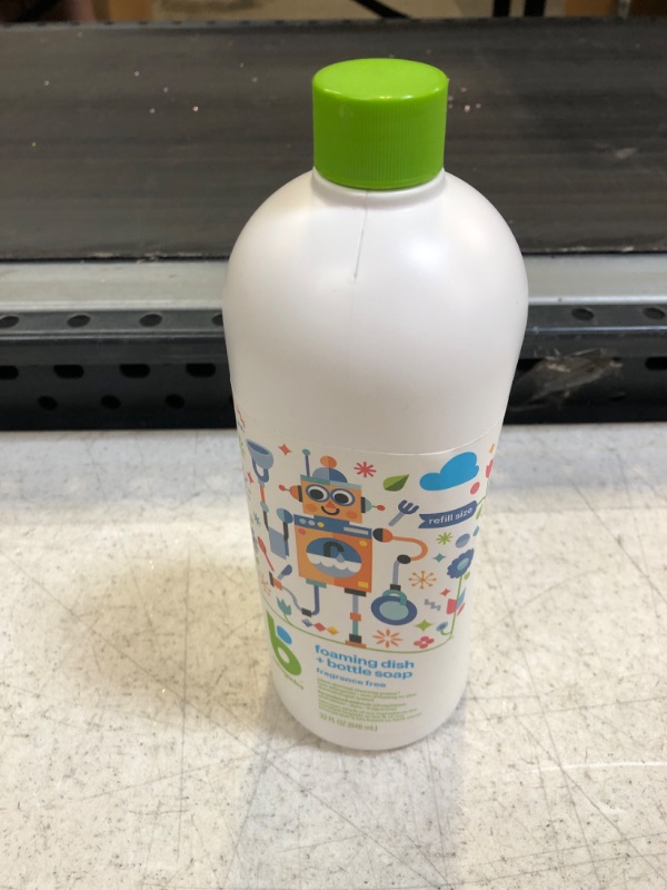 Photo 1 of BabyGanics Foaming Dish and Bottle Soap Refill, Fragrance Free, 32oz Bottle