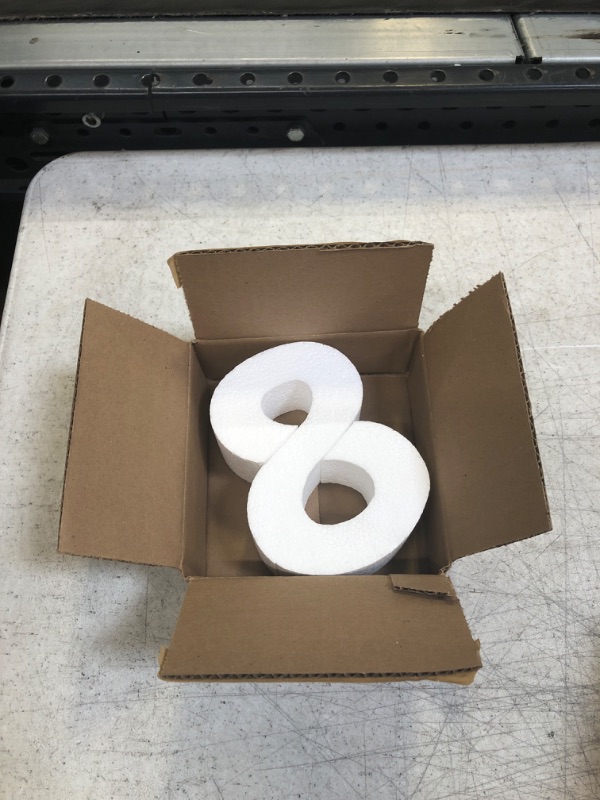 Photo 1 of 6 Inch White Foam Numbers - Great for Arts and Craft & DIY (Number 8)