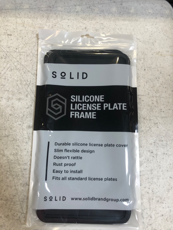 Photo 2 of Silicone Black License Plate Frame Covers 2 Pack- Front and Back Car Plate Bracket Holders. Rust-Proof, Rattle-Proof, Weather-Proof (Black)