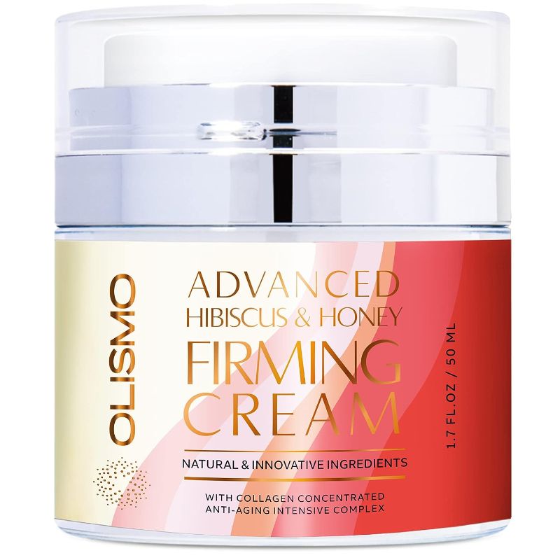 Photo 1 of Advanced Hibiscus and Honey Firming Cream - Skin Tightening Cream-Neck Firming Cream for Fine Lines, Wrinkles, Elasticity and Firmness with Anti-wrinkle,Anti Aging Natural Ingredients like Hibiscus, Collagen, Honey, Emu Oil, Jojoba Oil, Rosehip Oil and Ni
