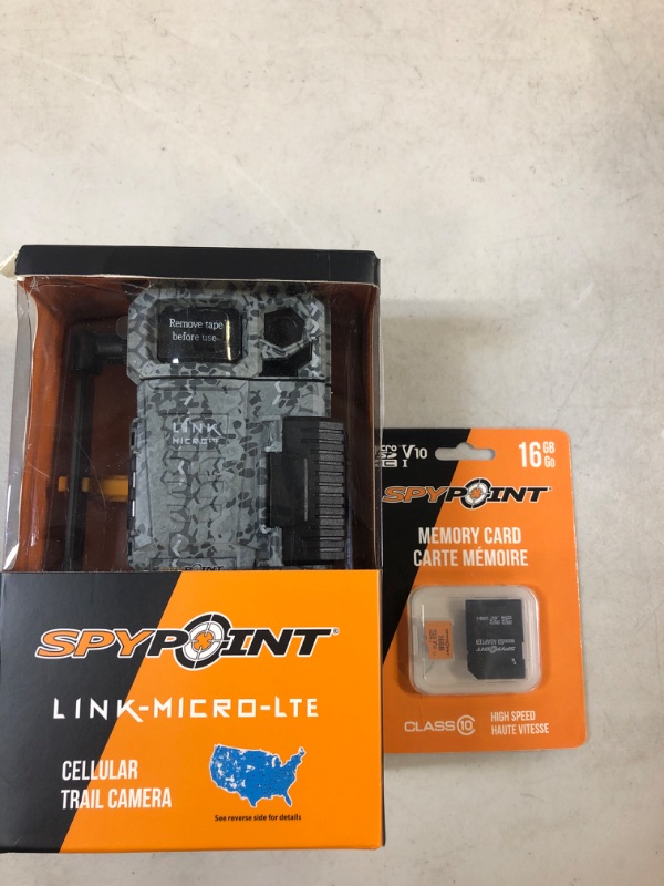 Photo 2 of SPYPOINT LINK-MICRO-LTE Cellular Trail Camera-4 LED Infrared Flash with 80'f Detection and Motion Sensor,LTECapable Cellular Game Camera 10MP 0.5sec Trigger Speed,Cell Cameras for Hunting-For USA only