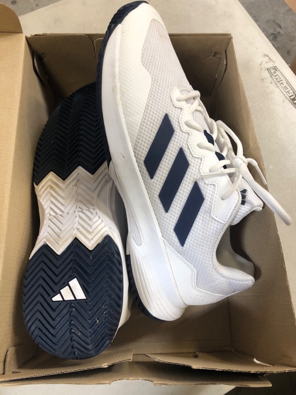 Photo 1 of adidas Men's Gamecourt 2 Tennis Shoe SIZE 11.5 White/Team Navy Blue/White