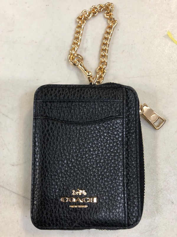 Photo 2 of Coach Zip Card Case Black Style No 6303
