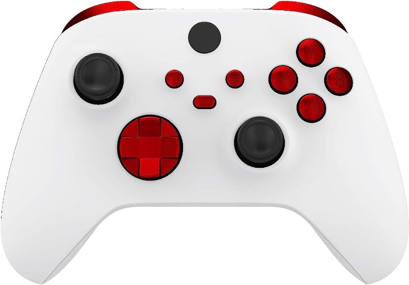 Photo 1 of eXtremeRate Scarlet Red Replacement Buttons for Xbox Series S & Xbox Series X Controller, LB RB LT RT Bumpers Triggers D-pad ABXY Start Back Sync Share Keys for Xbox Series X/S Controller
