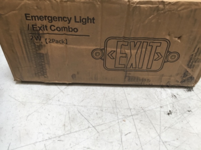 Photo 2 of EMERGENCY LIGHT EXIT COMBO 2W POWER 2PK