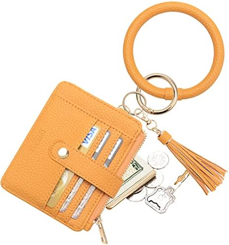 Photo 1 of COOLANS Wristlet Bracelet Keychain Pocket Credit Card Holder Purse Tassel Keychain Bangle Key Ring for Women