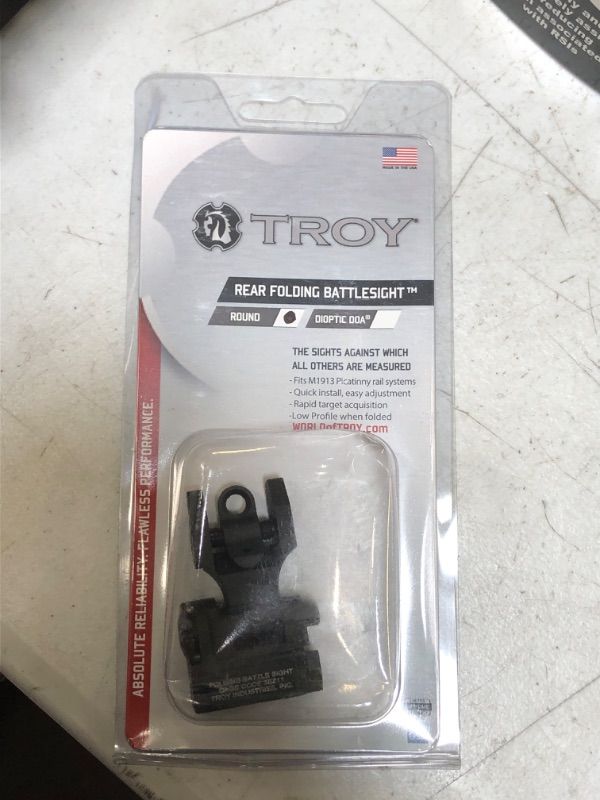 Photo 2 of Troy Industries Folding Battle Sight Rear Black