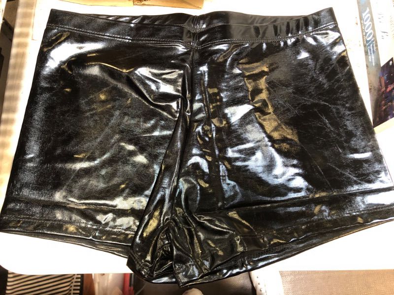 Photo 1 of METALLIC RAVE BOOTY DANCE SHORTS (MEDIUM, BLACK)
