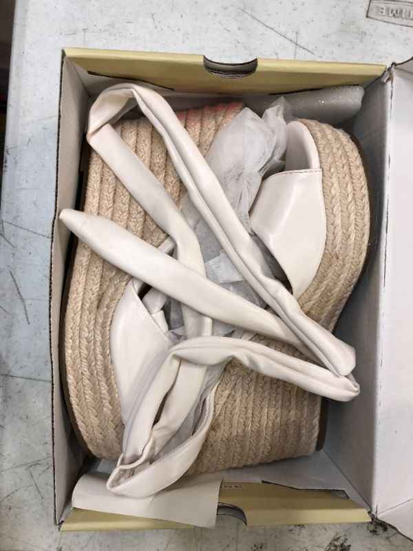 Photo 1 of 7.5 mens Espadrilles Wedges Sandals Heels Open Toe Tie Lace Up Platform Ankle Strap Summer Dress Shoes

