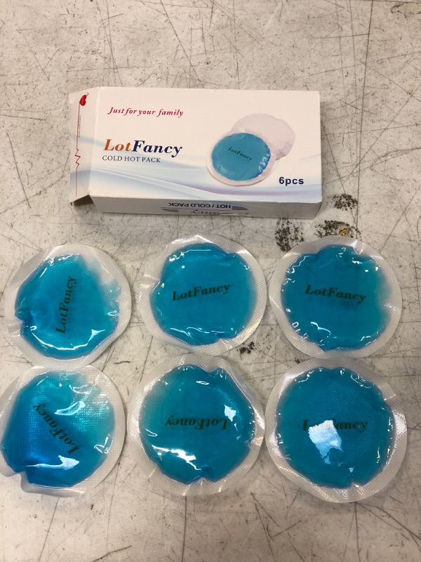 Photo 2 of LotFancy Reusable Gel Ice Pack for Injuries, 6PCS Small Heating Cooling Pads with Cloth Backing, Hot Cold Therapy for Tired Eyes, Breastfeeding, Wisdom Teeth, Headache, Sinus Relief