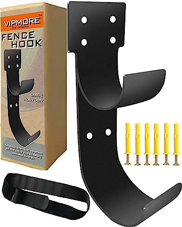 Photo 1 of 2-Layer Heavy Duty Utility Hooks, Garden Tools Holder,Large Plant Hanger,Equipment Holder for Outside,Fence Hooks,Thickened Pool Hose Hanger Brackets Tool Organizer Rack Storage Equipment Wall Mount
