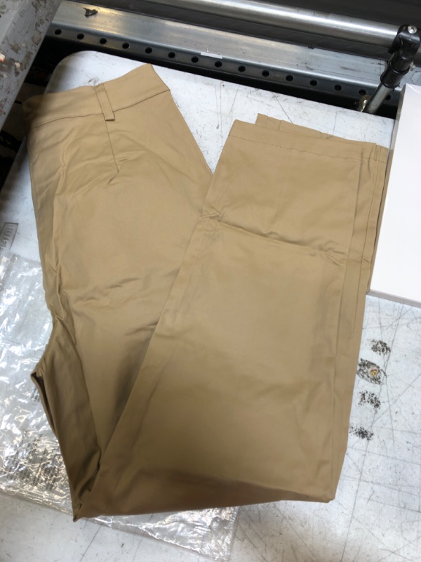 Photo 2 of EBIFIN WOMENS STRAIGHT LEG CHINO WORK DRESS PANTS WITH POCKETS (KHAKI, S)