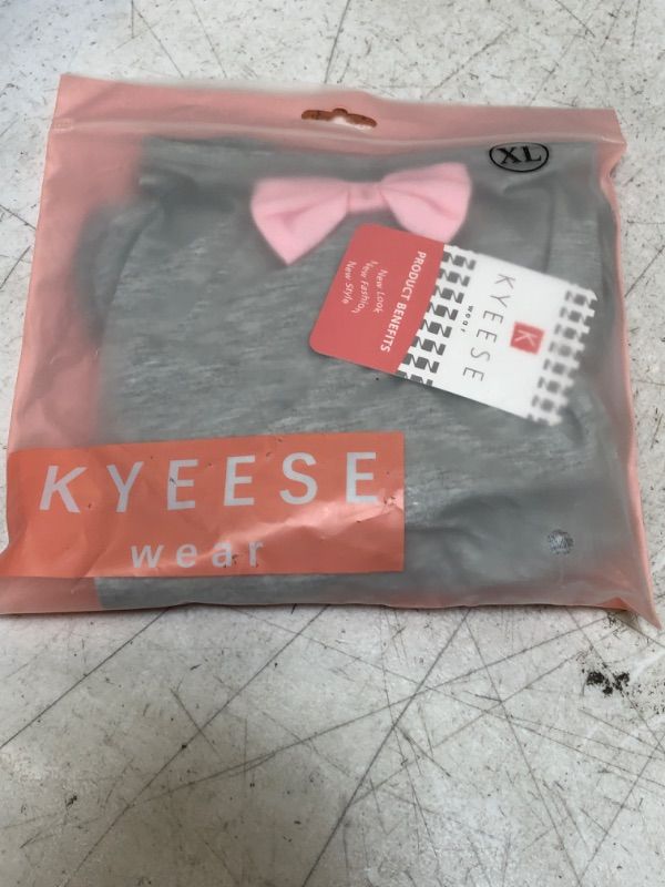 Photo 2 of KYEESE Dogs Girl Dress Shirts Pink Bowtie Pet Apparel for Medium Dogs Doggie Clothes (SIZE XL)
