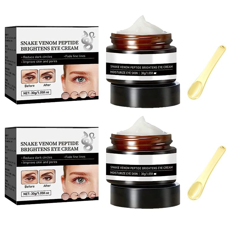 Photo 1 of 2pcs Jaysuing Firming Eye Cream Temporary Snake Venom Firming Collagen Eyes Cream Boost Anti Aging Serum Instant Remove Eye Bags Fades Fine Lines And Wrinkles Eiaser Repairing Hydrating Eyescream
