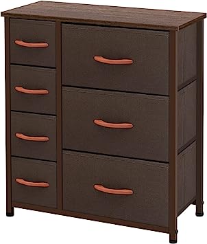 Photo 1 of 
AZL1 Life Concept Vertical Dresser Storage Tower, Steel Frame, Wood Top, Easy Pull Fabric Bins-Organizer Unit for Bedroom, Hallway, Entryway, Closets-7 Drawers, Coffee