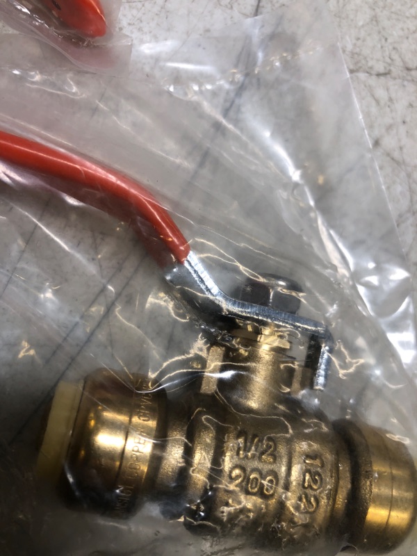 Photo 2 of (Pack of 4) AB 1/2 Inch PEX Brass Push-Fit Ball Valve, Water Shut Off Valve 