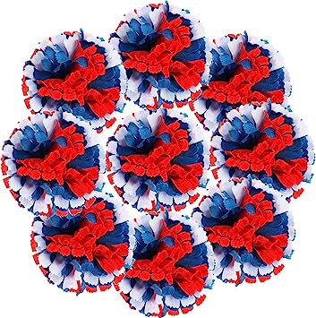 Photo 1 of 200 Pcs Patriotic Artificial Flowers 4th of July Artificial Flower Independence Day Party Decoration Red Blue White Carnation for Memorial Day Funeral Arrangement Wedding Bouquet Cemetery Wreath Craft