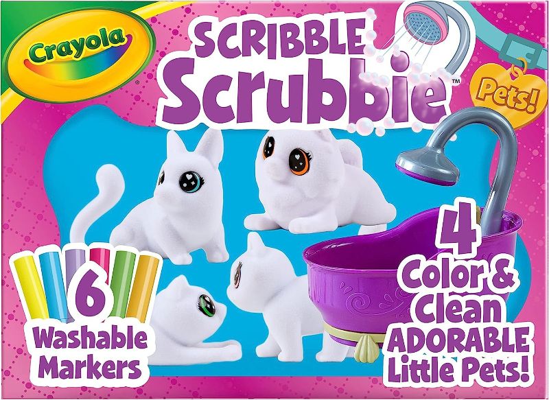 Photo 1 of Crayola Scribble Scrubbie Pets Tub Set, Toys for Girls & Boys, Gifts for Kids, Ages 3, 4, 5, 6