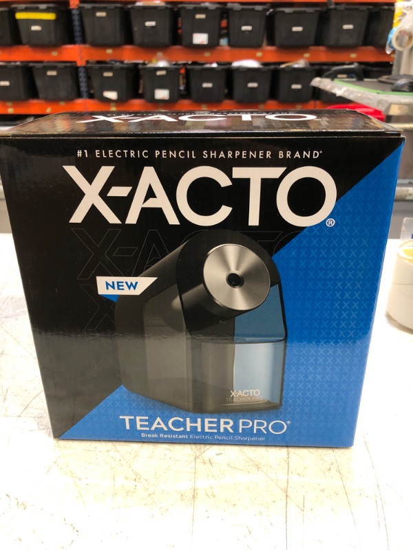 Photo 2 of X-Acto® TeacherPro® Classroom Electric Pencil Sharpener, Blue Black