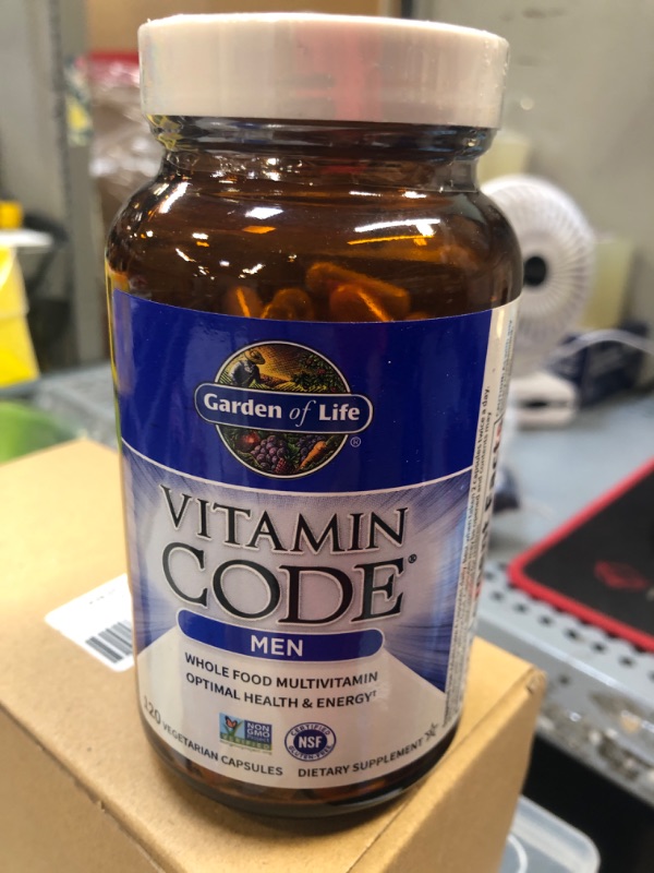 Photo 2 of EXP 08/24...Garden of Life Vitamin Code Whole Food Multivitamin for Men - 120 Capsules, Vitamins for Men + Fruit & Veggie Blend and Probiotics for Energy, Heart & Prostate Health, Vegetarian Mens Multivitamins 120 Count (Pack of 1)