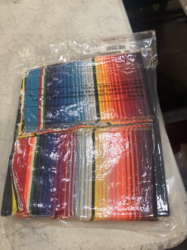 Photo 1 of 2 Pieces Mexican Graduation Stole with 2 Adult Graduation Cap Colorful Mexican Serape Scarf Matte Graduation Cap Set for Graduation Women Men