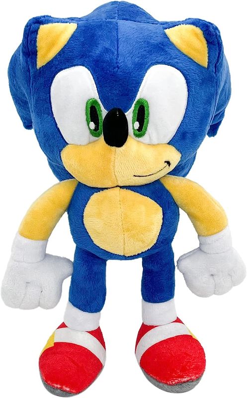 Photo 1 of cxbwx 12 Inches Sonic 2 Plush Toy The Hedgehog Movie Sonic Plush Toys Knuckles Shadow Tails Plush Doll Toys Gifts for Boys and Girls (Sonic)
